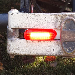 Logo Lites Type 23 LED Signal Light Bumper Bracket Red Rear