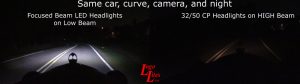 Focused Beam LED Headlight Driving Comparison