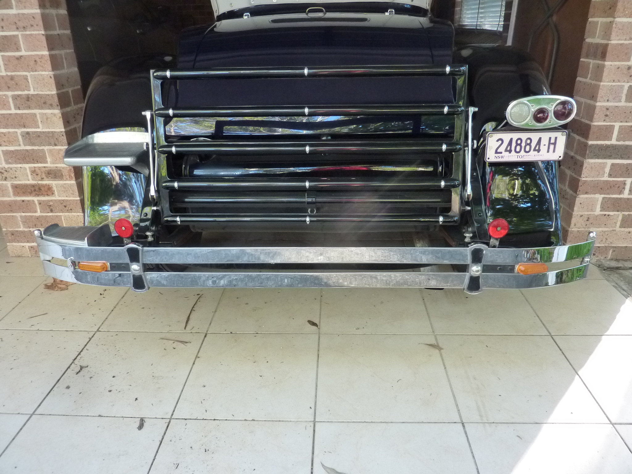 Logo Lites LED Turn Signals on a 1929 Packard