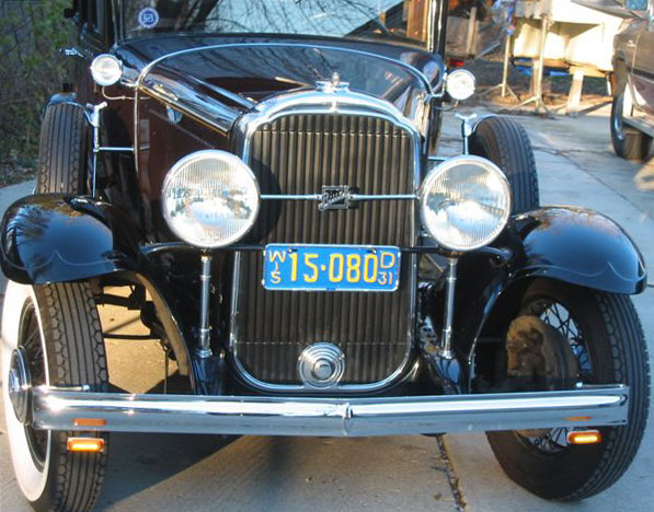 Logo Lites LED Turn Signals on a 1931 Buick